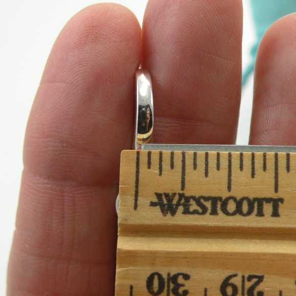 NEW Mini Heart Huggie Hoop Earrings Return to Tiffany & Co Solid Sterling Silver - Picture 5 of 15